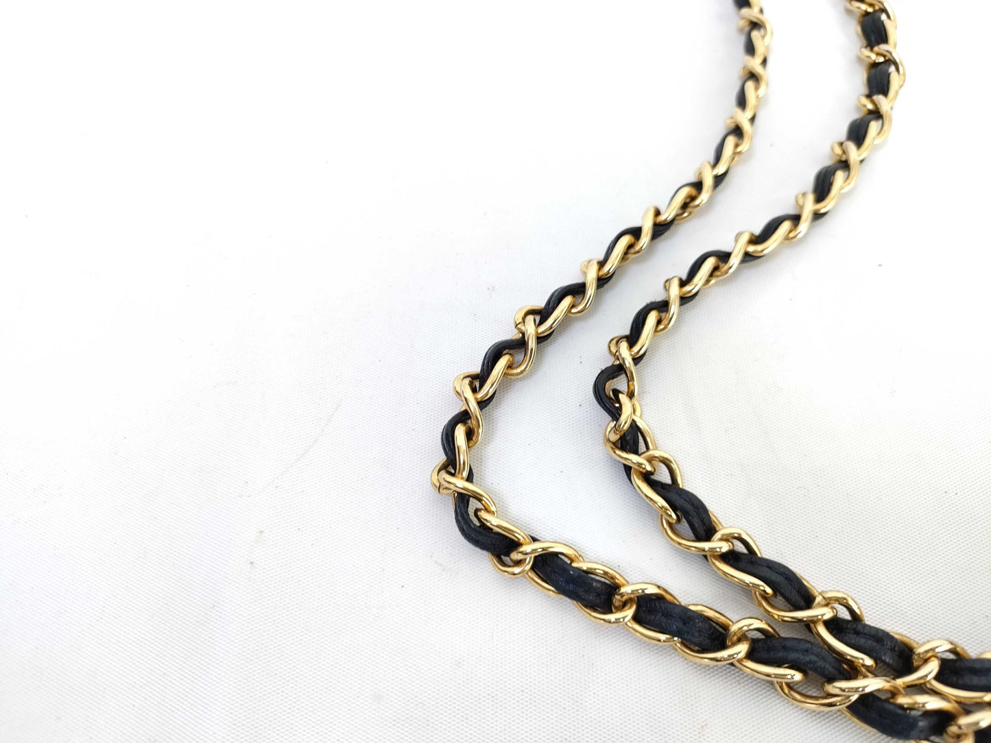 CHANEL Matelasse Lambskin Chain Shoulder Bag in Black