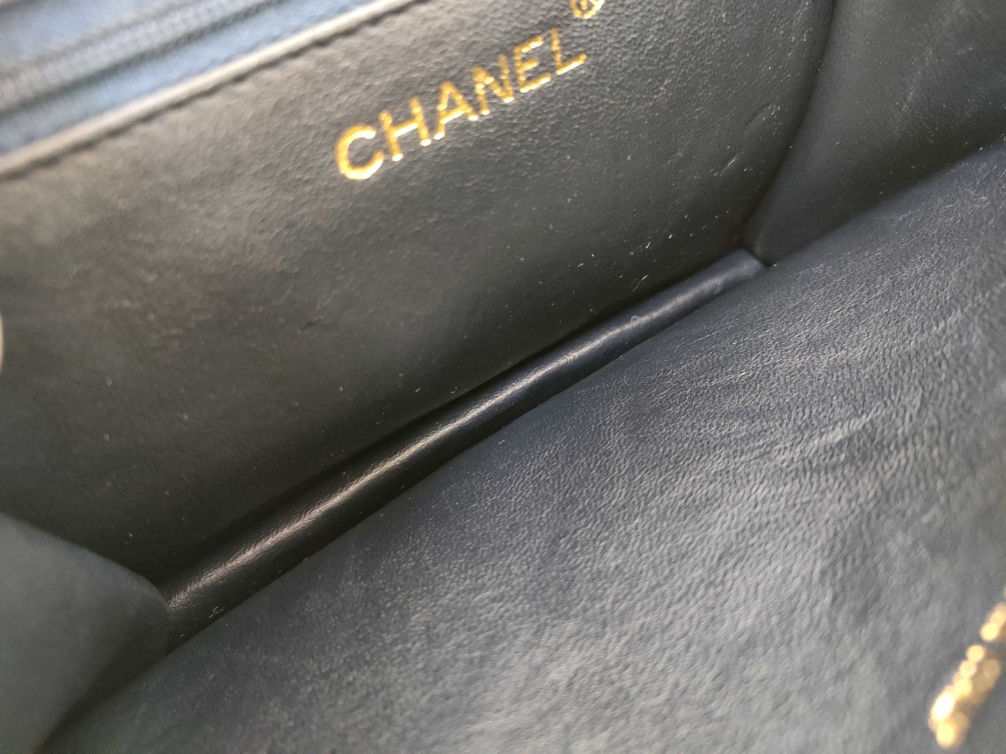 CHANEL Matelasse Lambskin Chain Shoulder Bag in Black