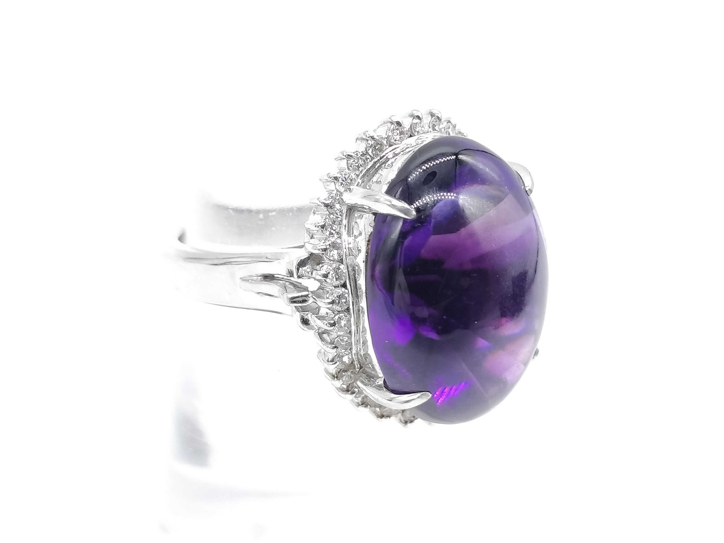 AM 12.46ct D 0.38ct Pt900 12.0g Ring