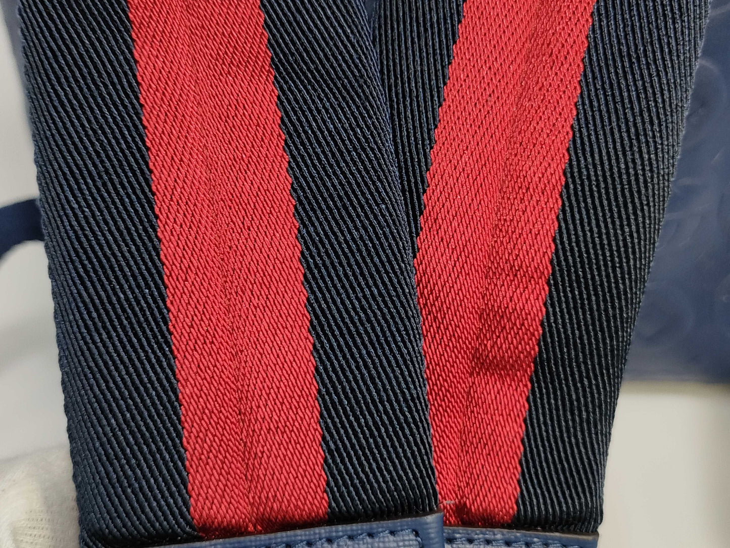 GUCCI Double G Blue Backpack Geometric Rucksack