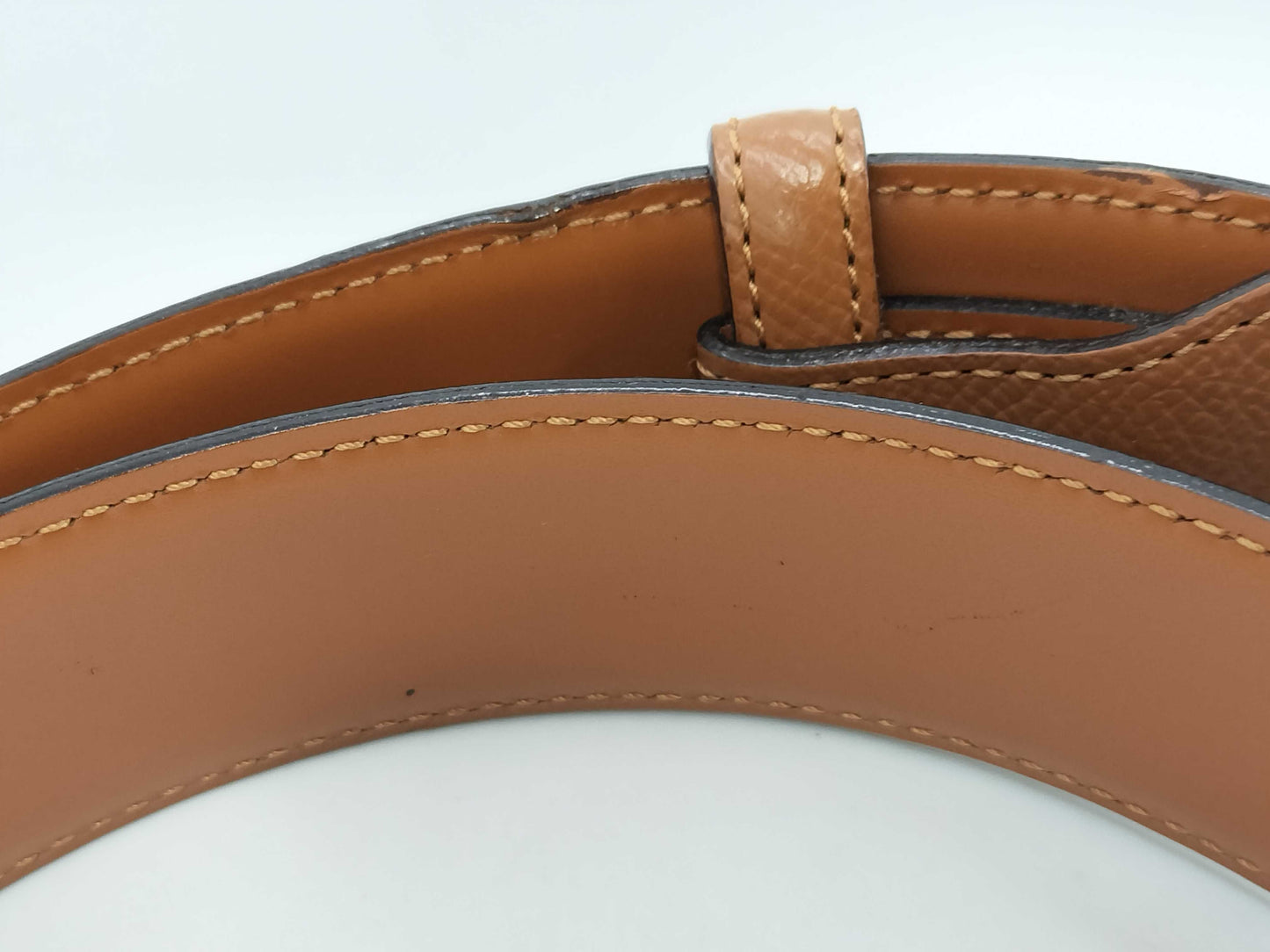 BVLGARI gold hardware leather belt