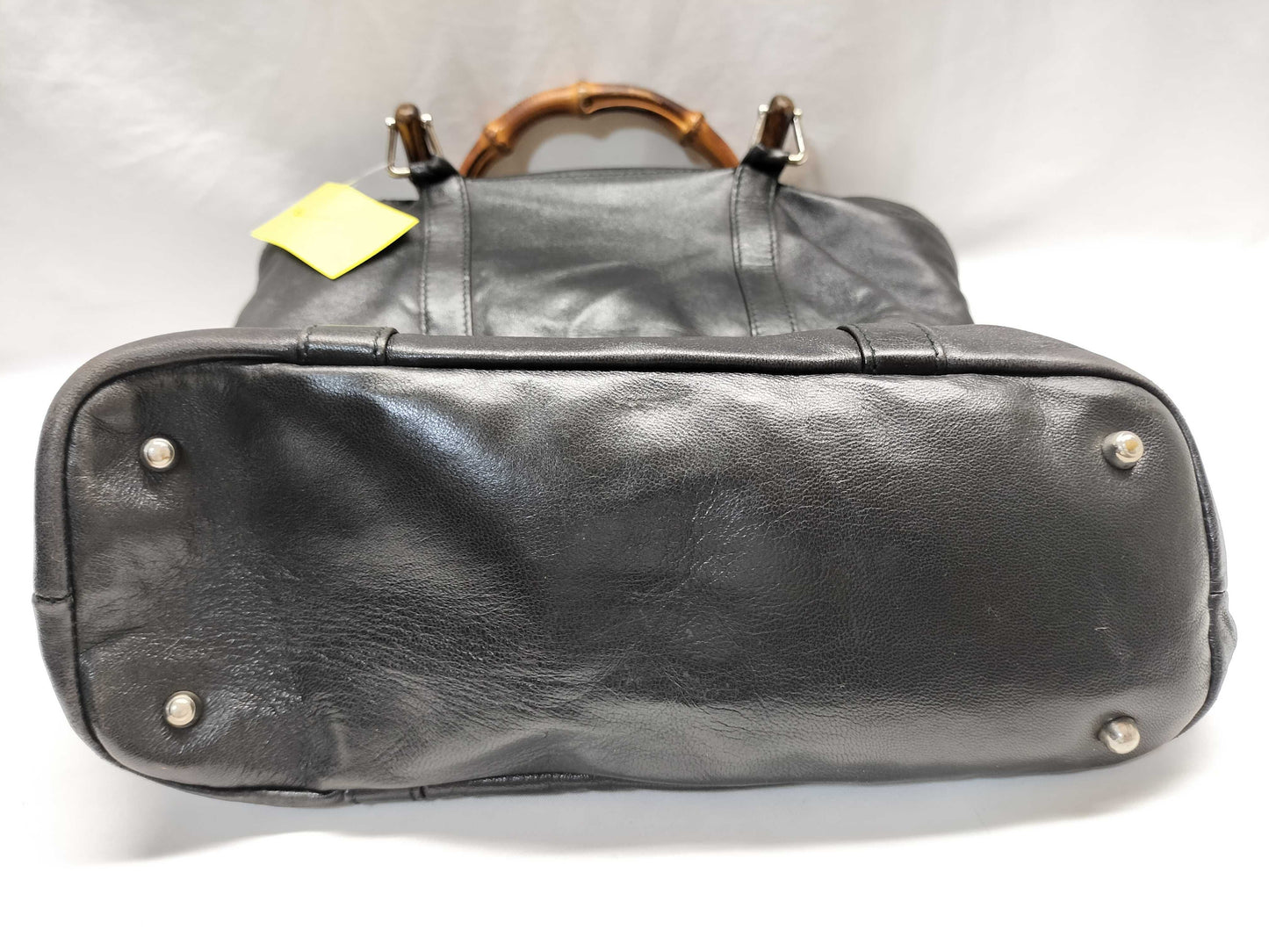 GUCCI Bamboo Leather Tote Handbag