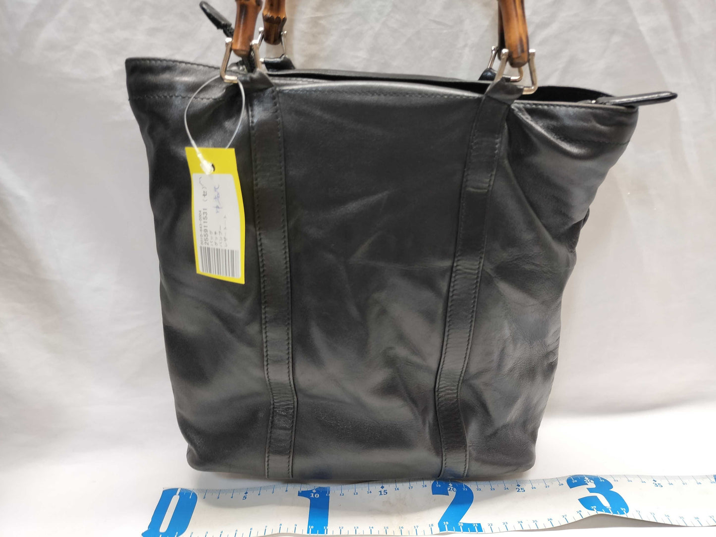 GUCCI Bamboo Leather Tote Handbag