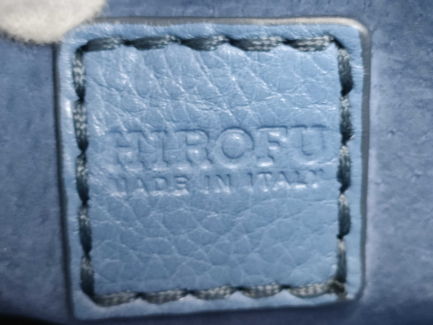 HIROFU Leather 2-Way Indigo Handbag