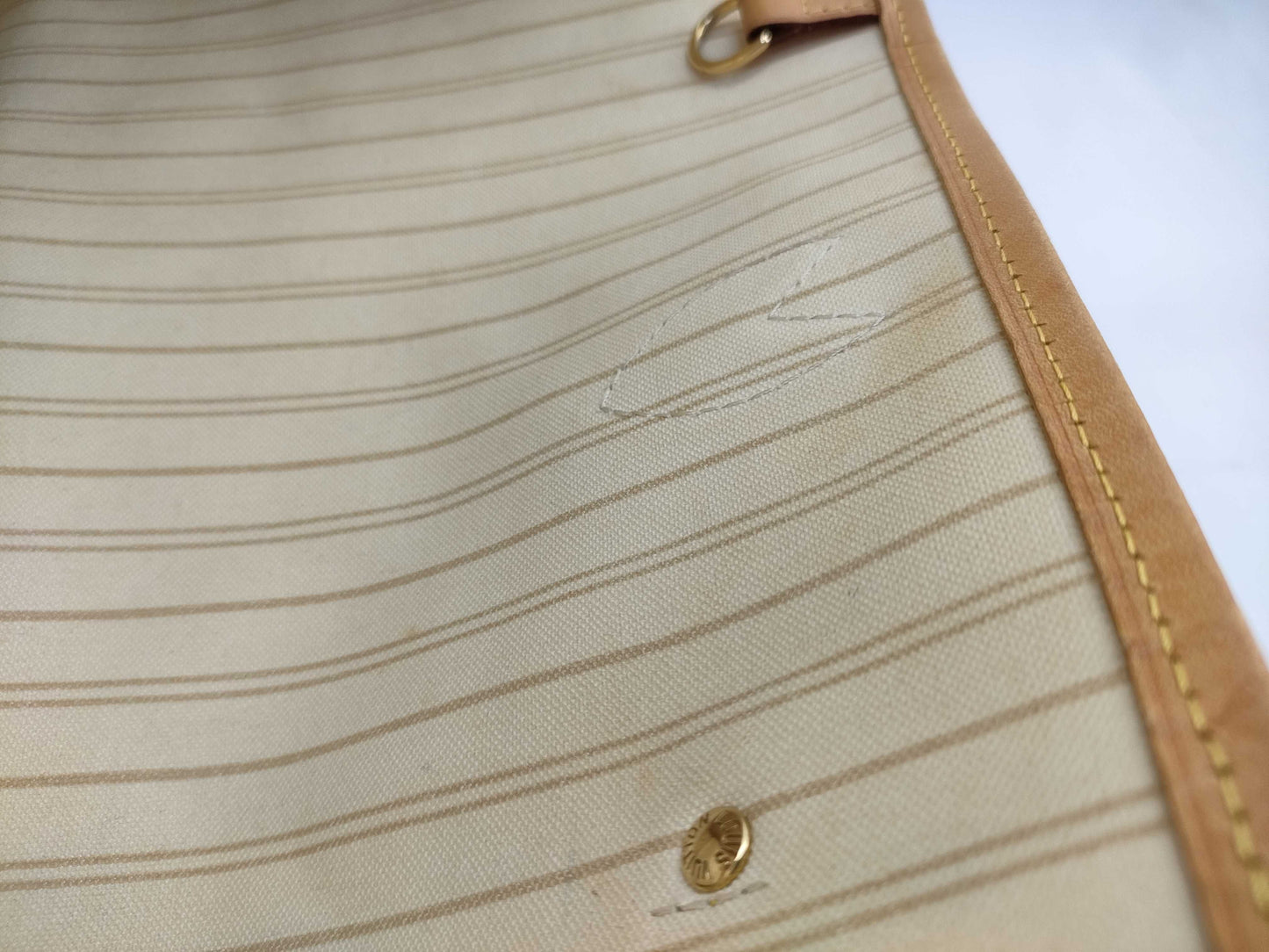 LOUIS VUITTON Damier Azur Neverfull MM Tote Bag with Pouch