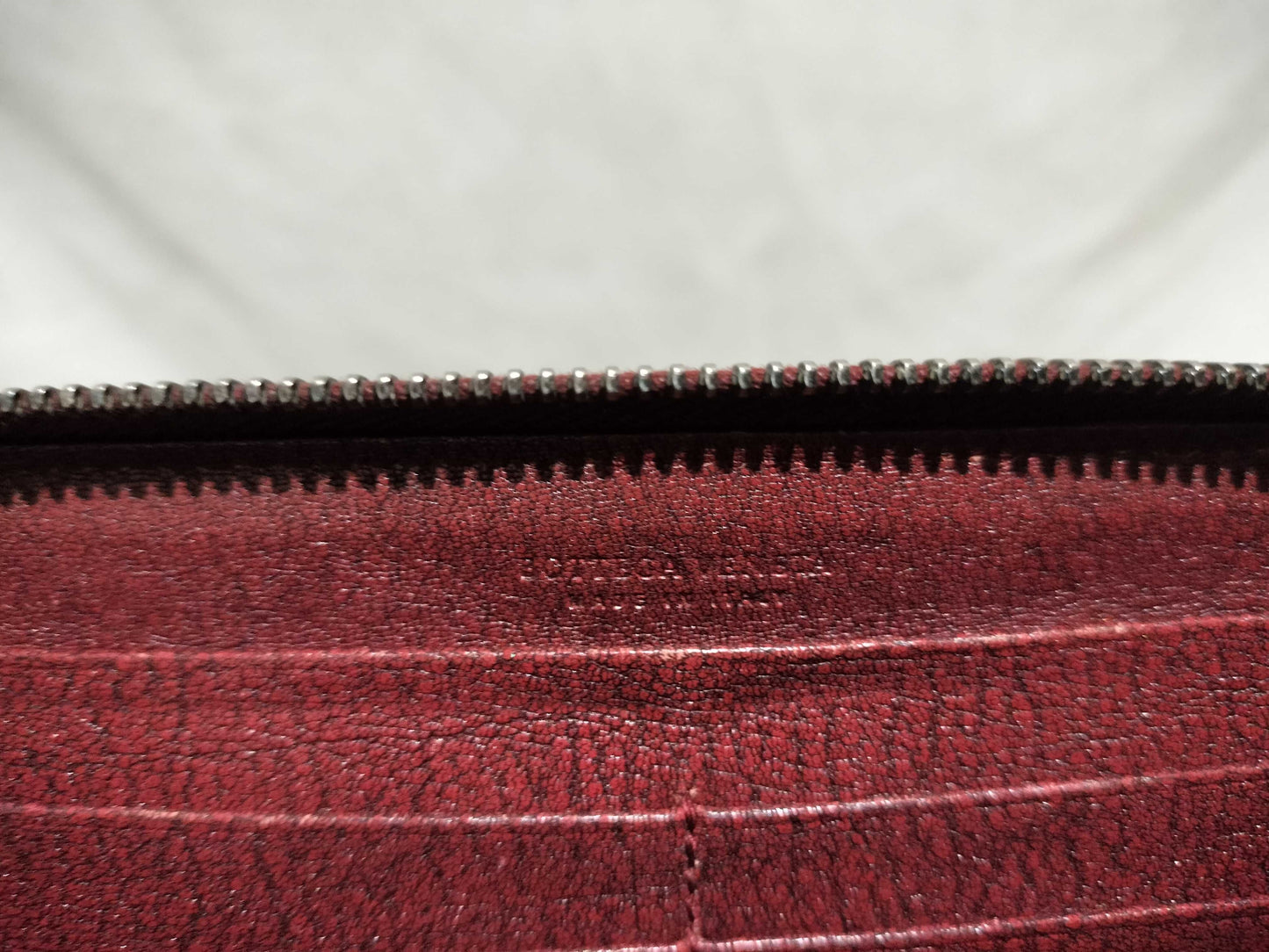 BOTTEGA VENETA Intrecciato Long Wallet, Round Leather, Red