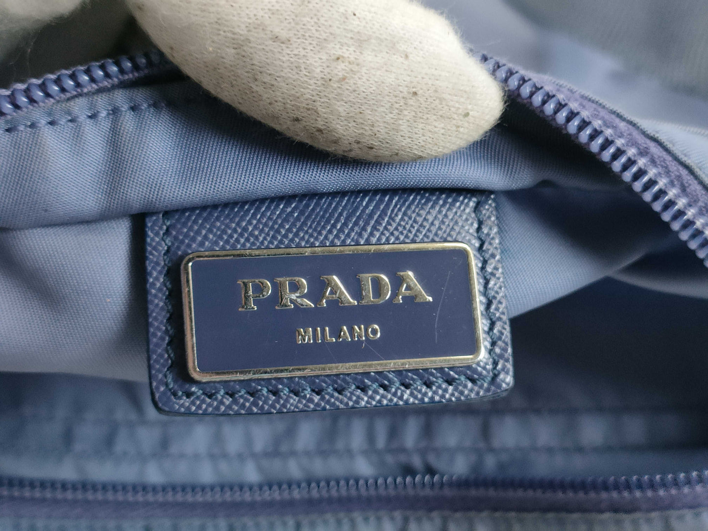 PRADA Nylon Shoulder Bag Pouch/Triangle Plate Shoulder Bag
