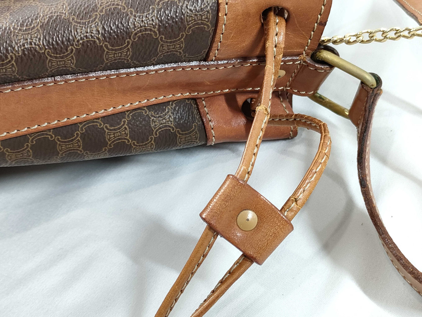 CELINE Drawstring Bag with Pouch Shoulder Bag