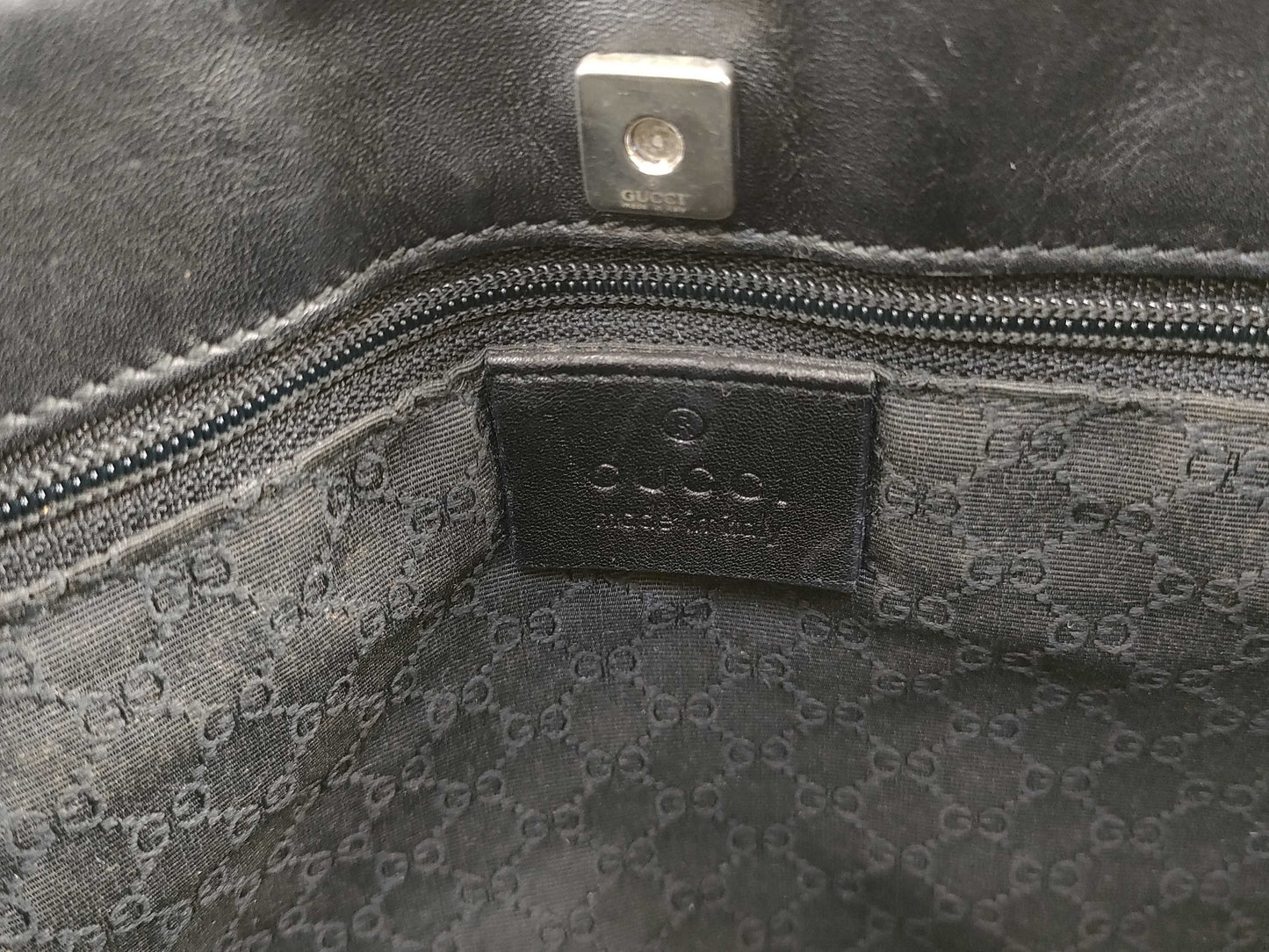 GUCCI Canvas Handbag with Pouch