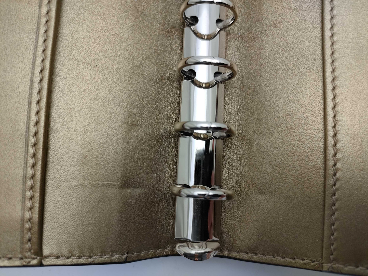 GUCCI 245946・0416/Micro GG/Heart/Notebook/Gold Notebook Cover
