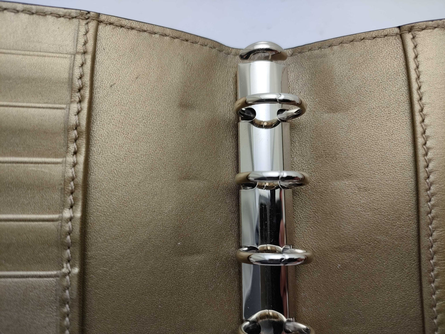 GUCCI 245946・0416/Micro GG/Heart/Notebook/Gold Notebook Cover