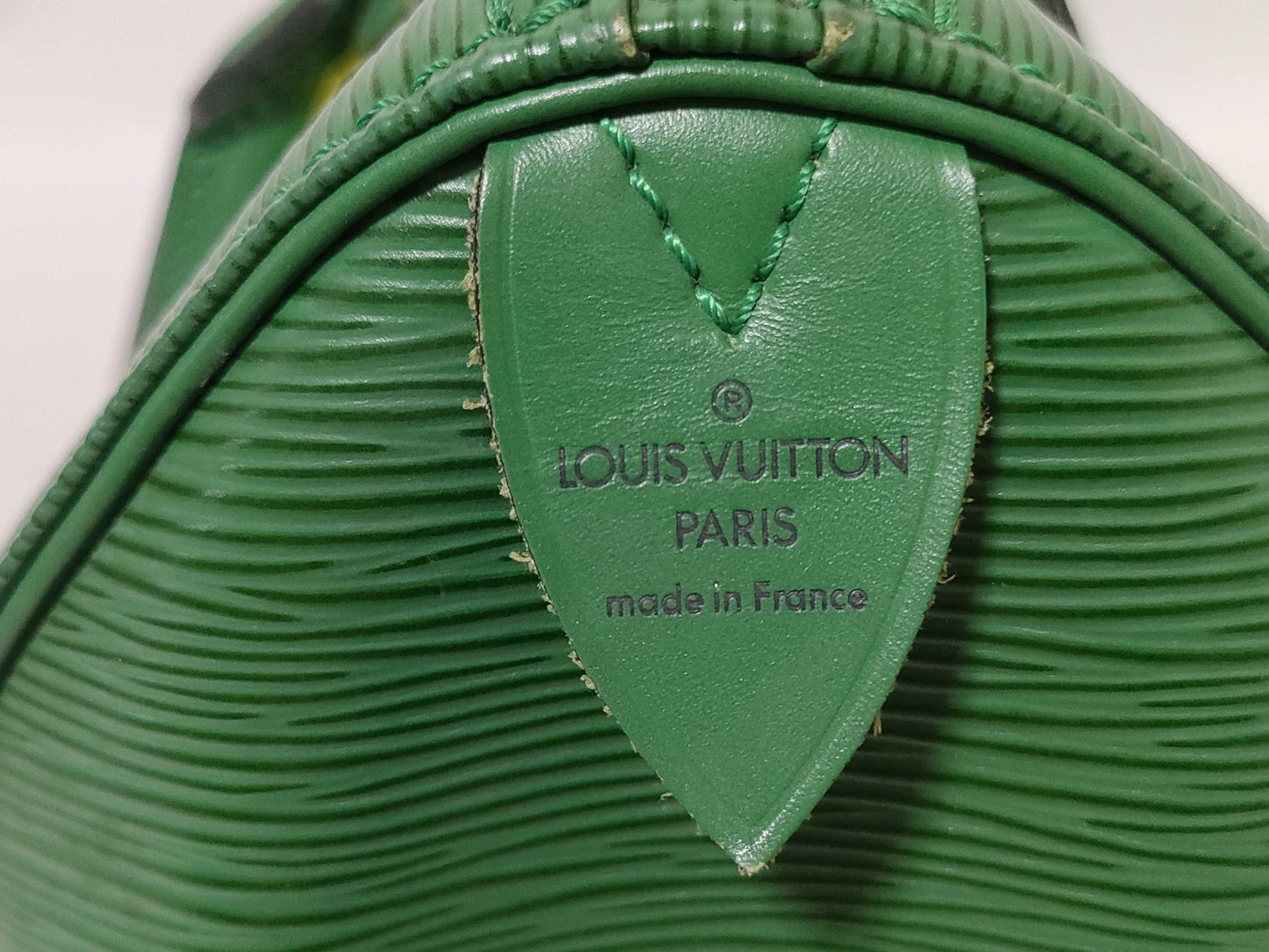 LOUIS VUITTON Epi Speedy 25 Green Boston Bag