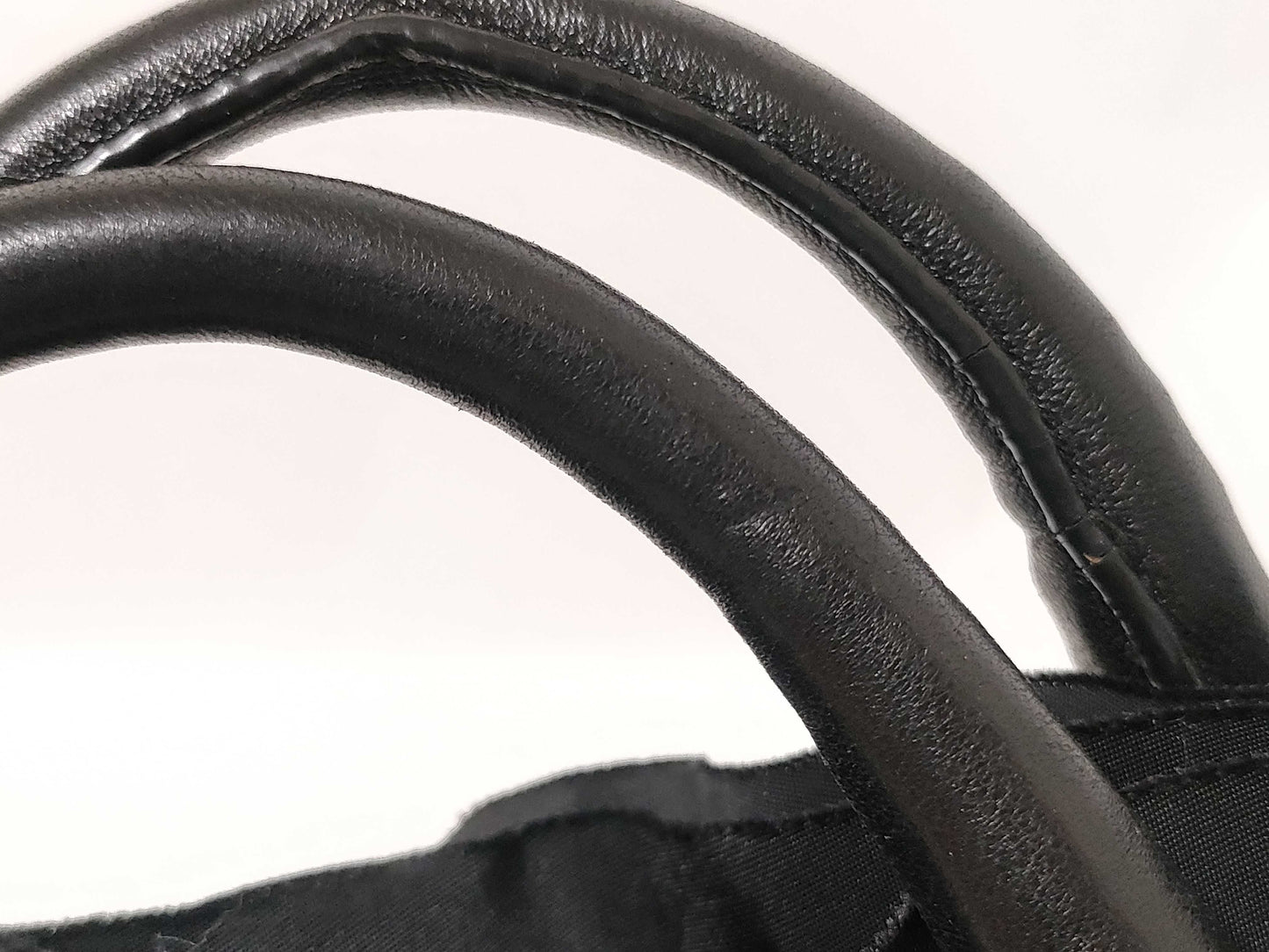 PRADA Nylon Frill Handbag Tessuto with Padlock and Key