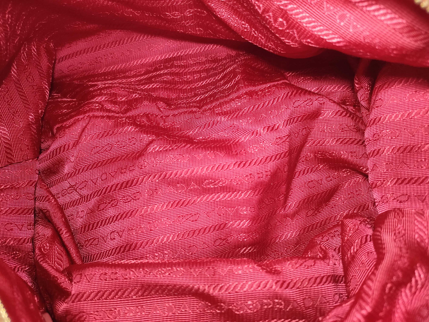 PRADA Nylon Shoulder Bag Red Shoulder Bag