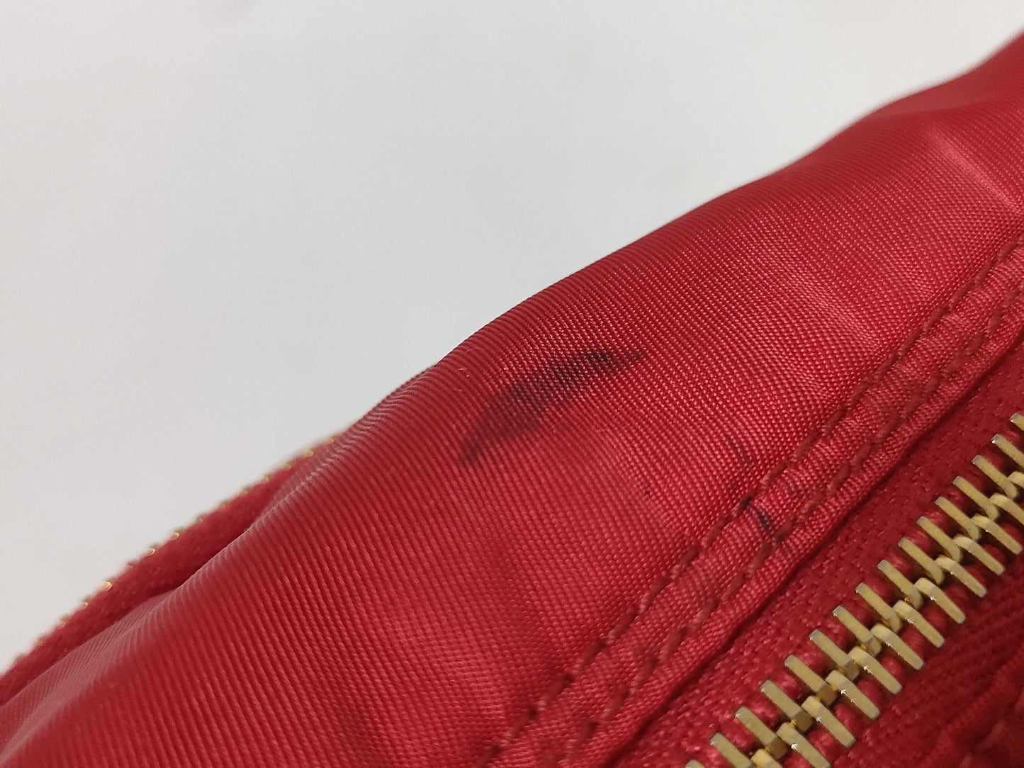 PRADA Nylon Shoulder Bag Red Shoulder Bag