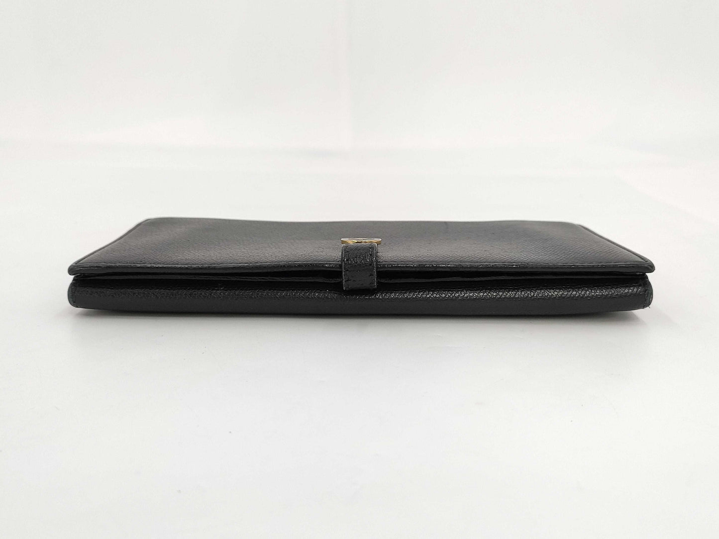 CHANEL Caviar Skin Coco Button Long Wallet