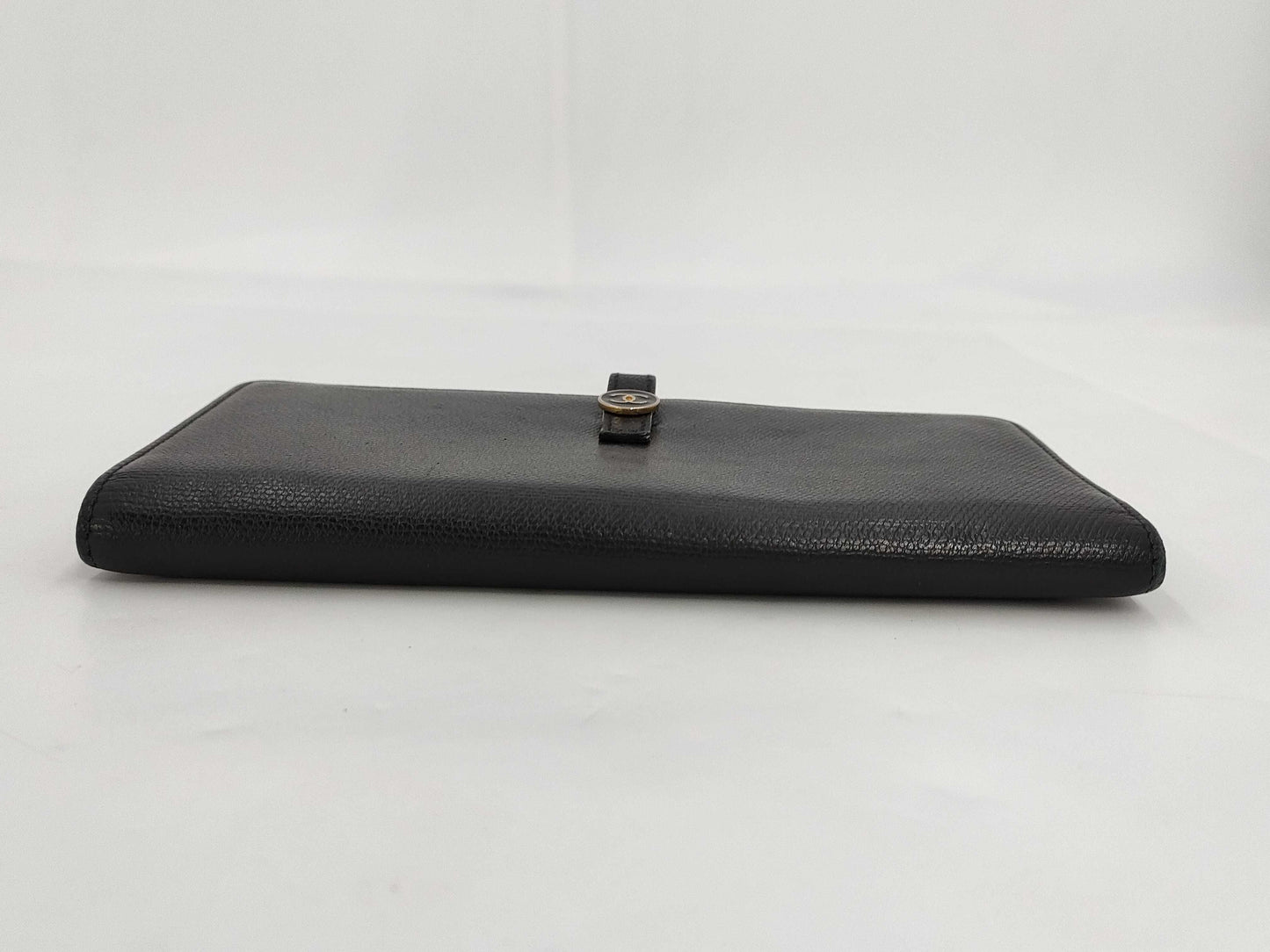 CHANEL Caviar Skin Coco Button Long Wallet