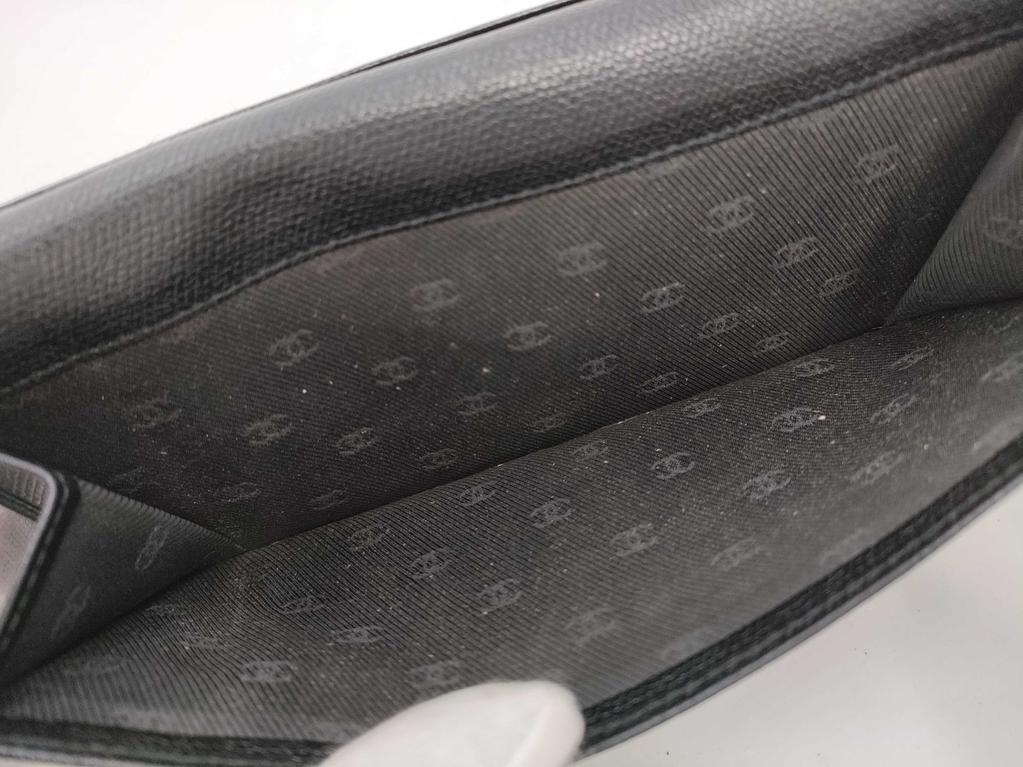 CHANEL Caviar Skin Coco Button Long Wallet