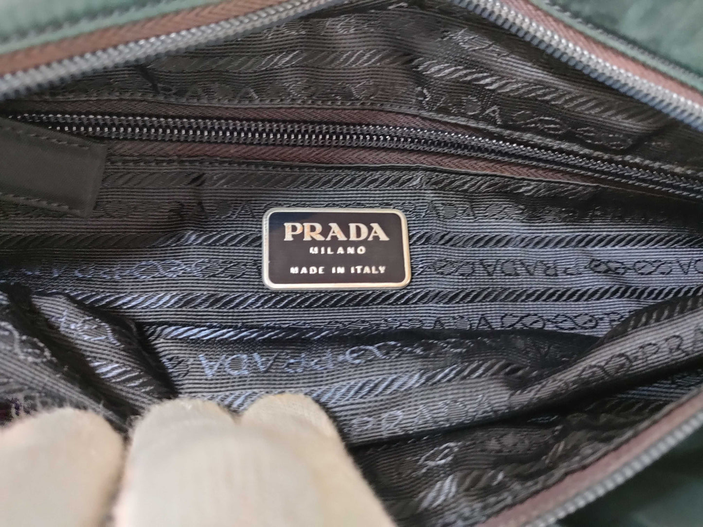 PRADA Nylon Navy Handbag