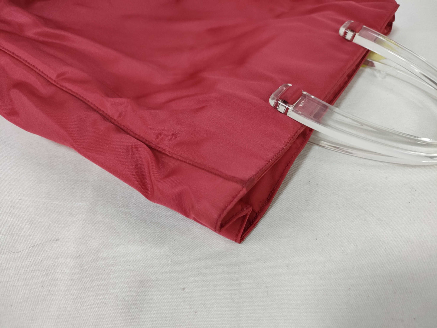 PRADA Nylon Plahand Red Handbag