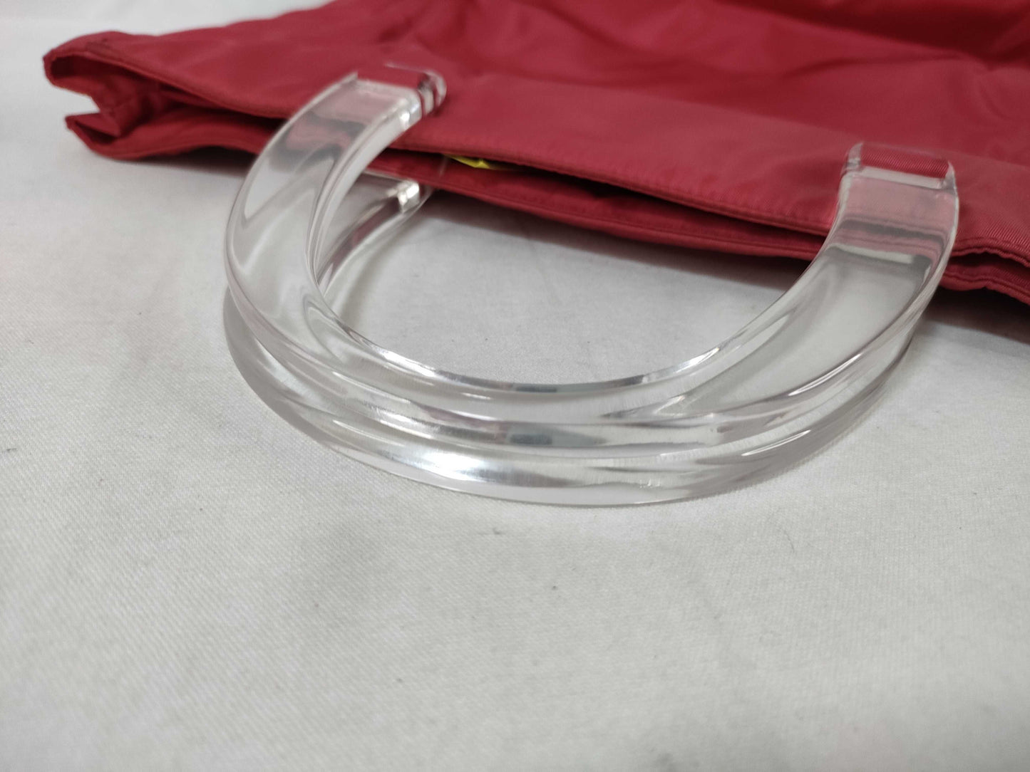 PRADA Nylon Plahand Red Handbag