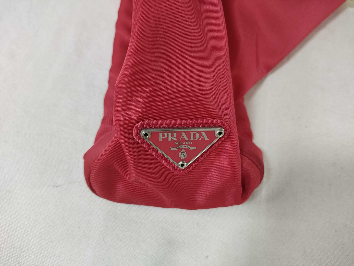 PRADA Nylon Plahand Red Handbag