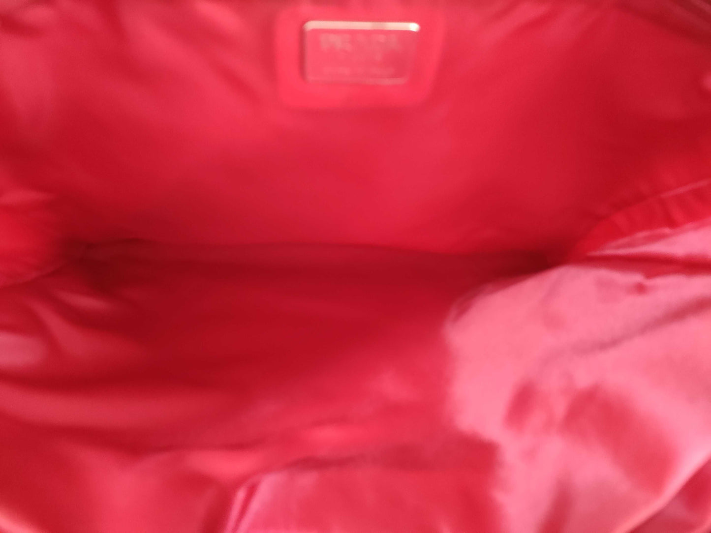 PRADA Nylon Plahand Red Handbag
