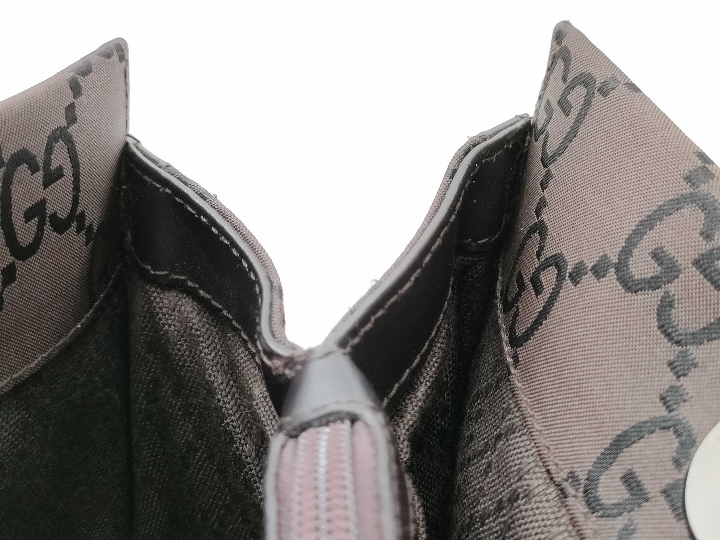 GUCCI Bamboo Hand Canvas Handbag