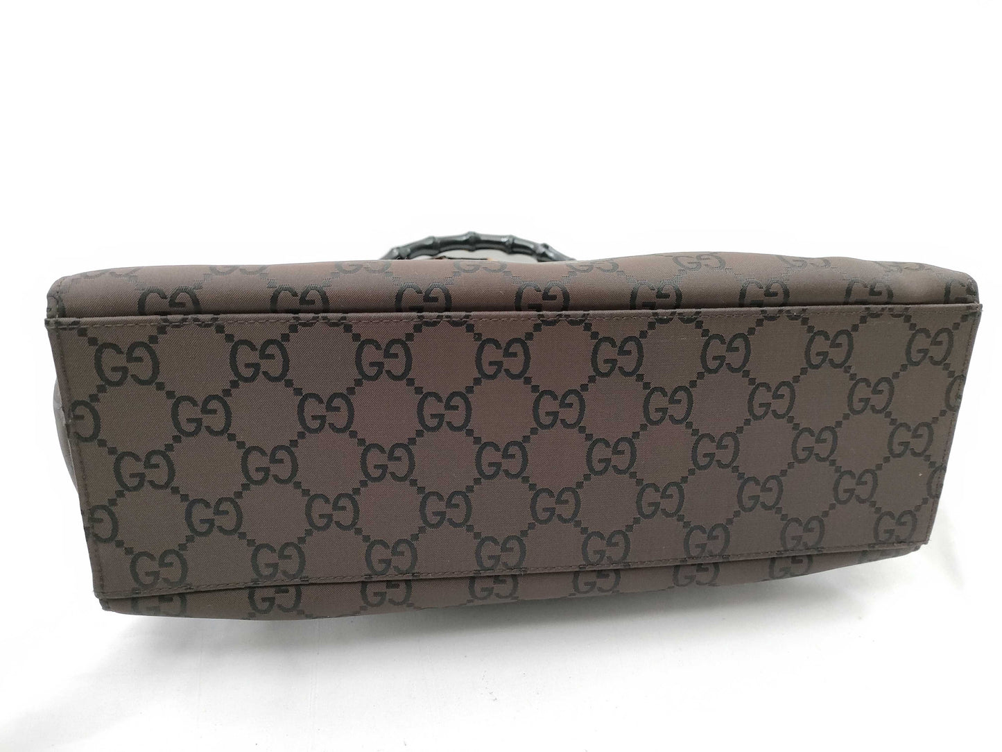 GUCCI Bamboo Hand Canvas Handbag