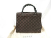 GUCCI Bamboo Hand Canvas Handbag