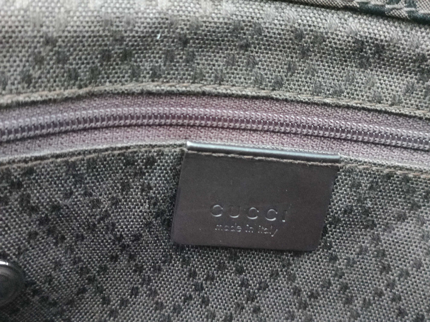 GUCCI Bamboo Hand Canvas Handbag
