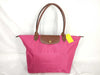 LONG CHAMP Le Pliage Pink Nylon and Leather Handbag