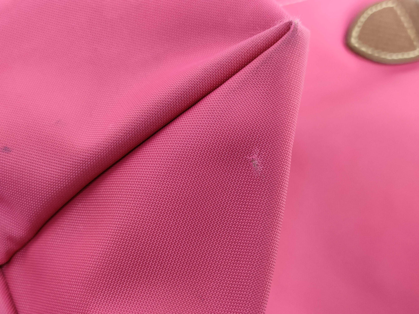 LONG CHAMP Le Pliage Pink Nylon and Leather Handbag