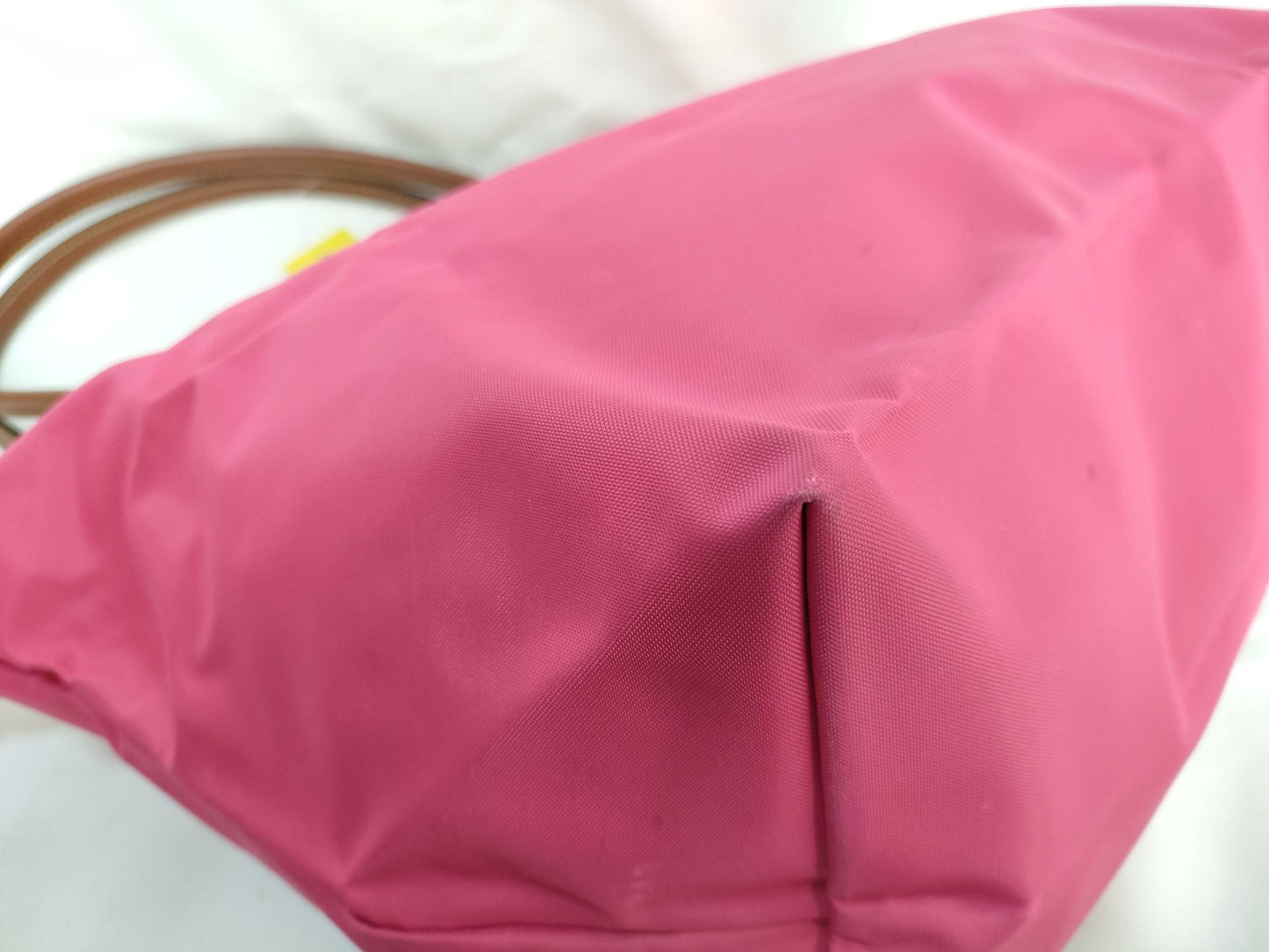 LONG CHAMP Le Pliage Pink Nylon and Leather Handbag