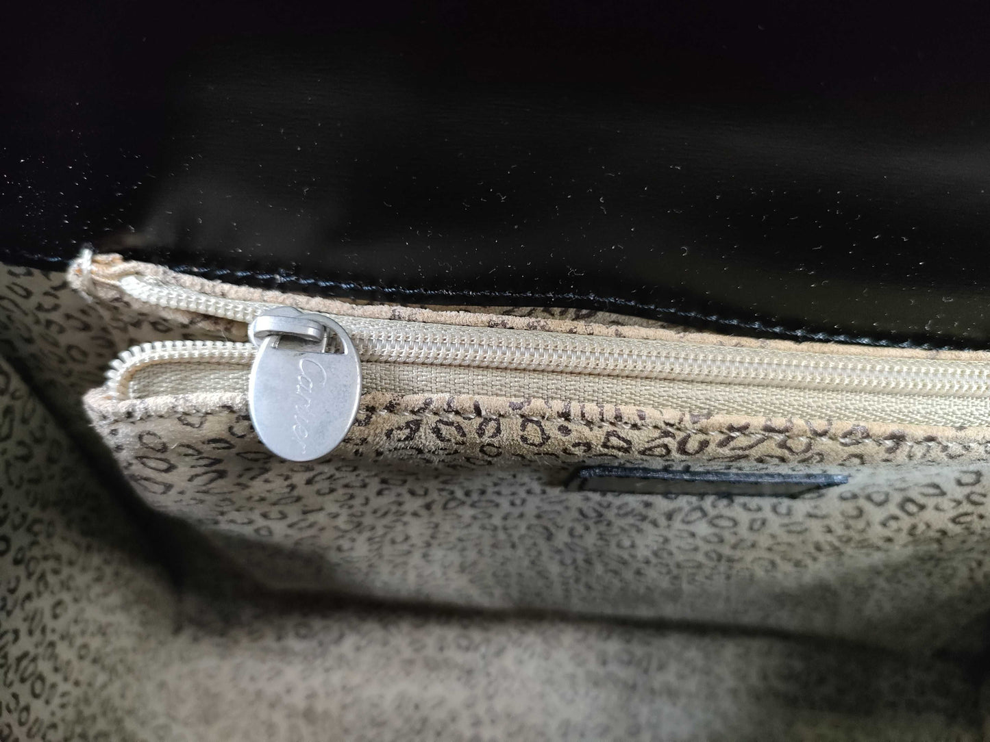 Cartier Silver Hardware Leather Handbag