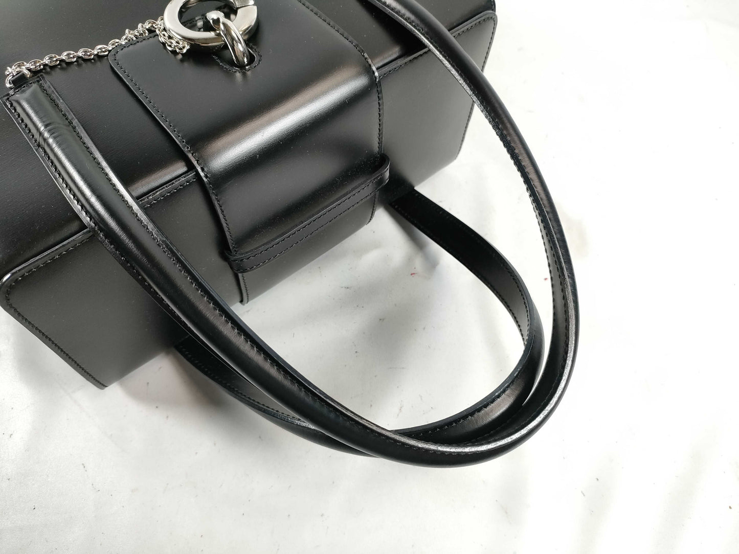 Cartier Silver Hardware Leather Handbag