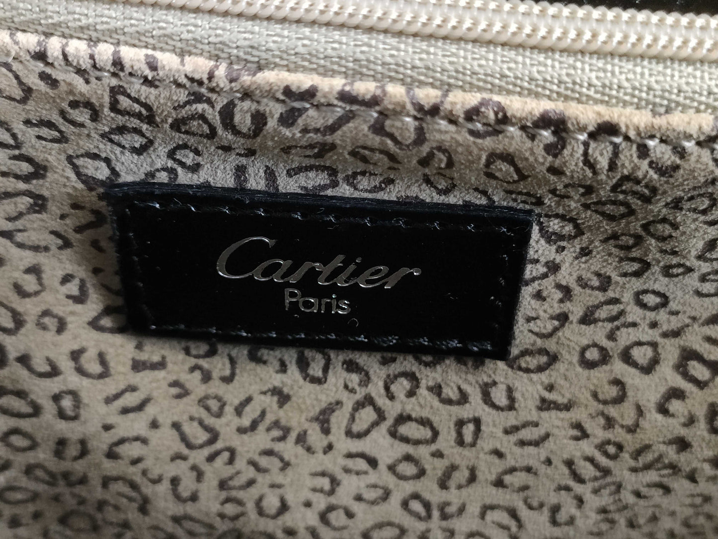 Cartier Silver Hardware Leather Handbag