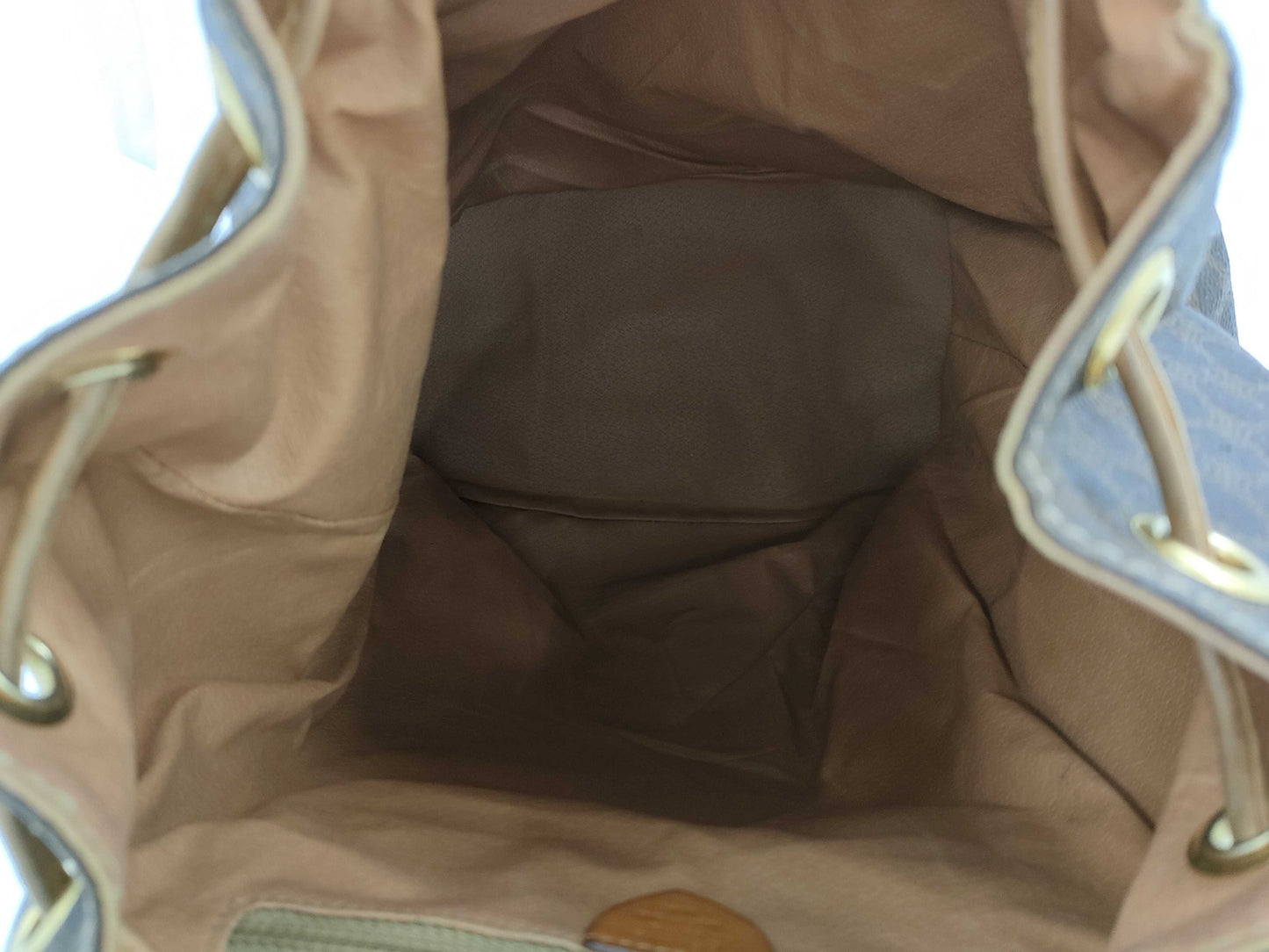 CELINE PVC Nylon Backpack with Gold Hardware