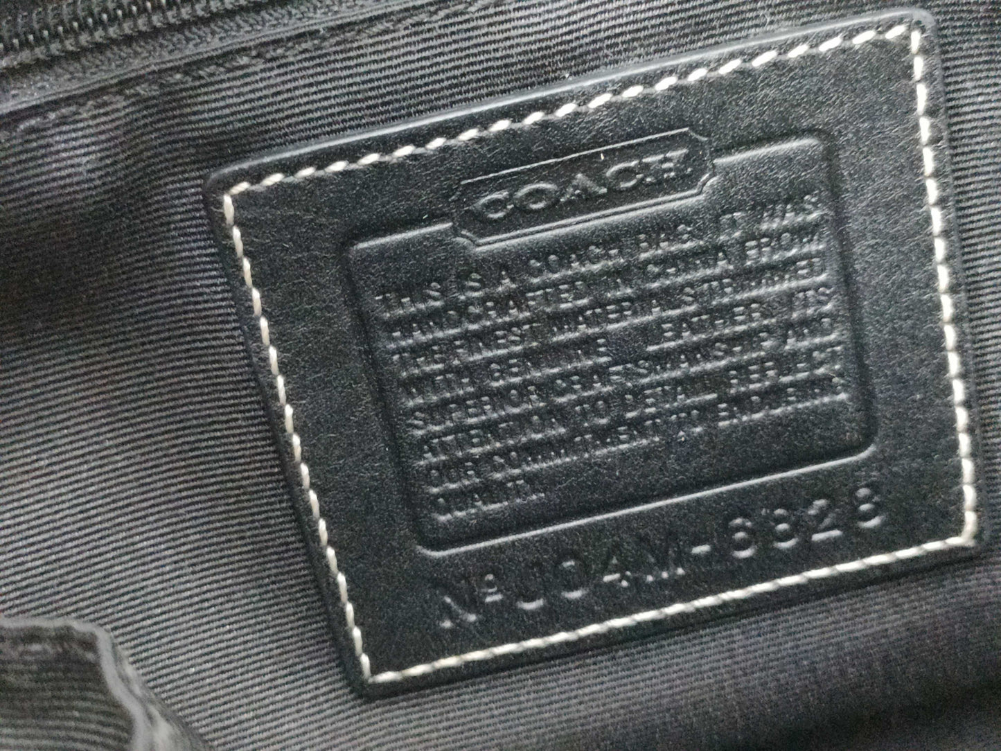 COACH Signature Canvas and Leather Fringe Charm 6828 Handbag