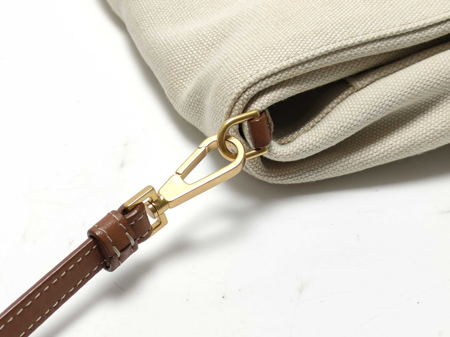 BOTTEGA VENETA Canvas and Leather 2-Way Shoulder Bag