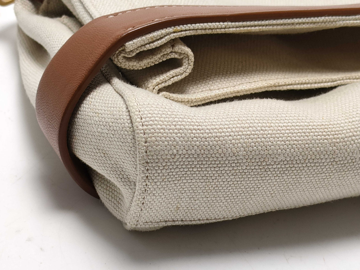 BOTTEGA VENETA Canvas and Leather 2-Way Shoulder Bag