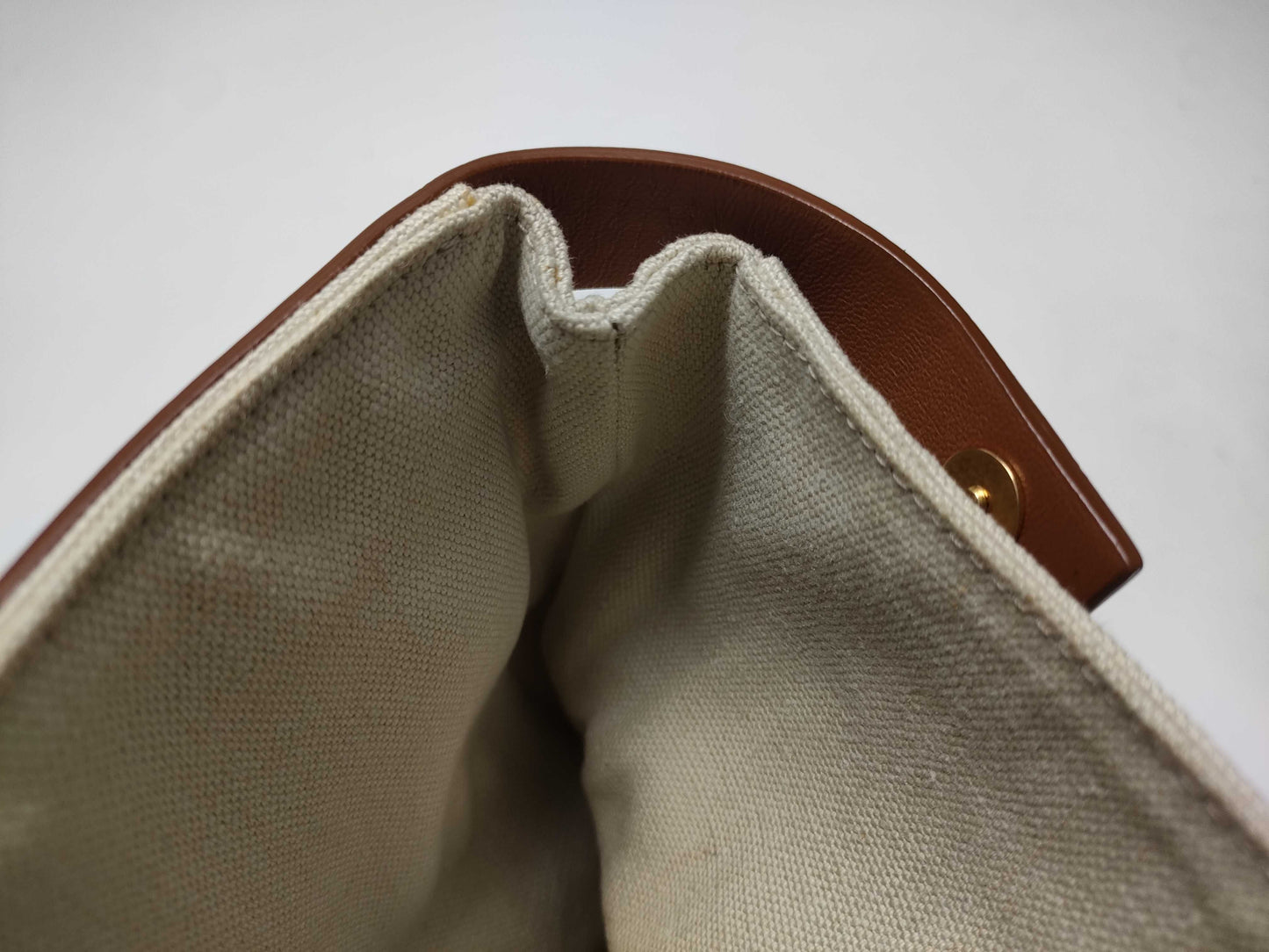 BOTTEGA VENETA Canvas and Leather 2-Way Shoulder Bag
