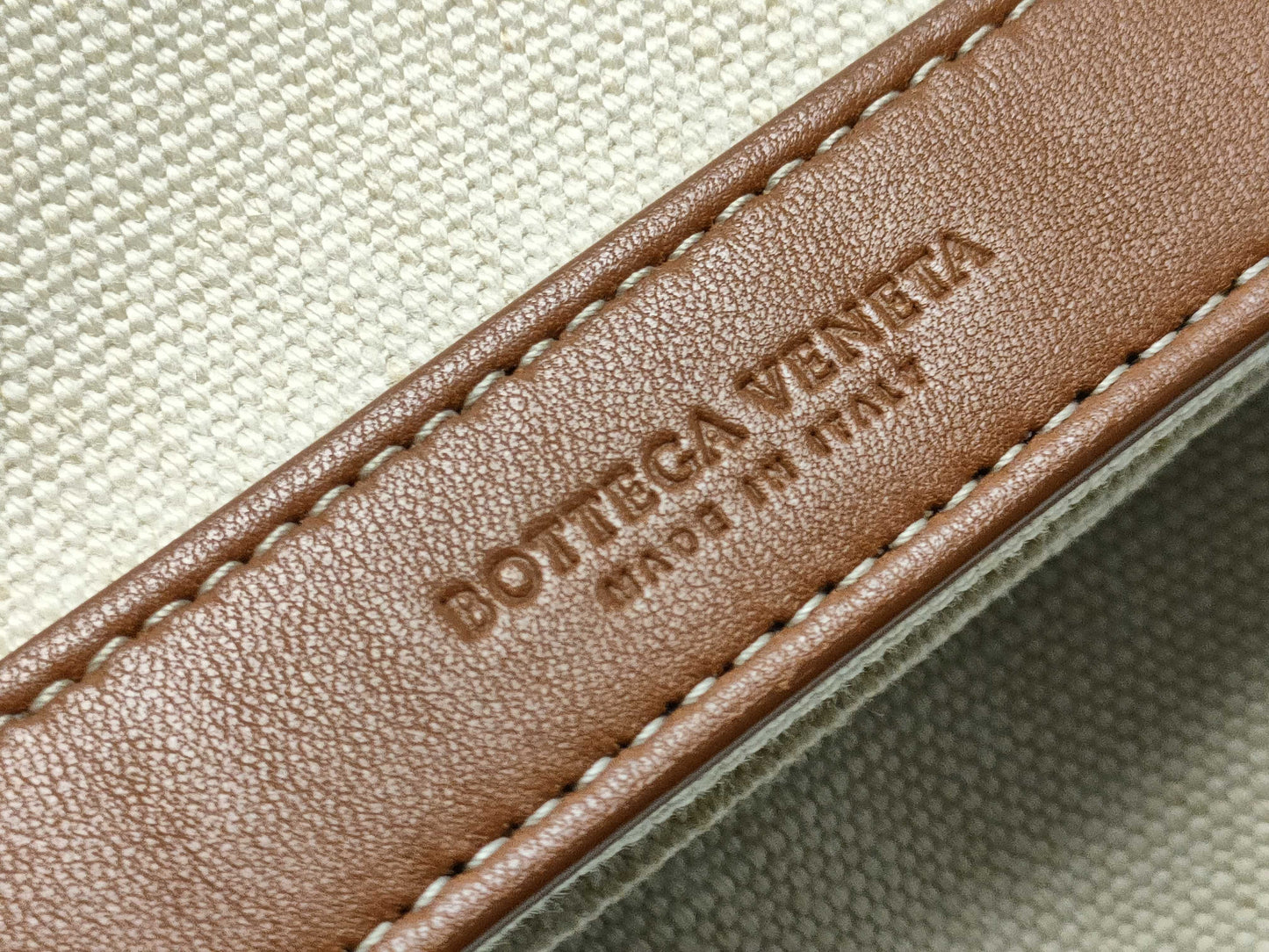 BOTTEGA VENETA Canvas and Leather 2-Way Shoulder Bag