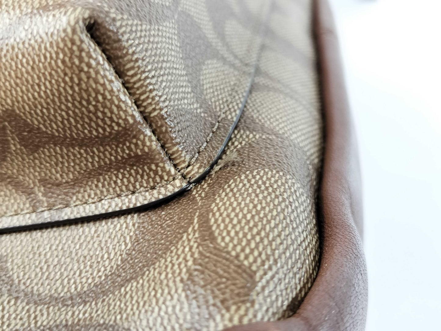 COACH Signature F32200 Signature Backpack Leather PVC Backpack