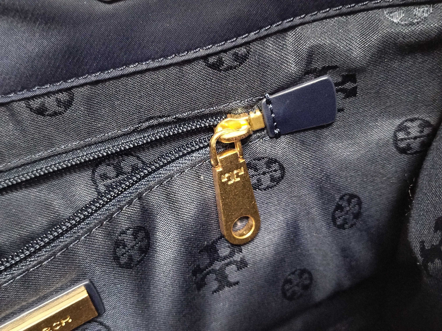 Tory Burch Leather Nylon Tote Bag