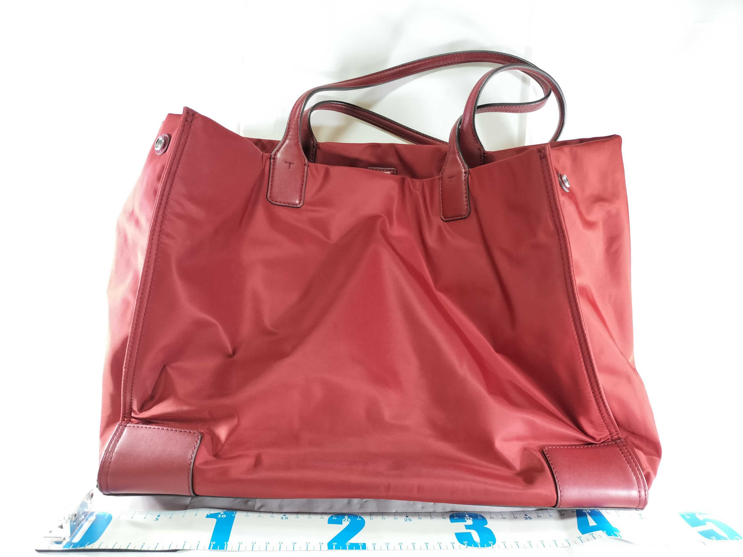 Tory Burch Leather Nylon Tote Bag