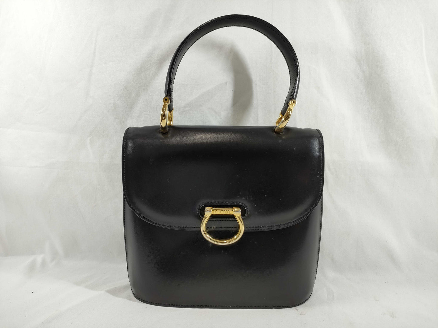 CELINE W-Flap Leather Handbag Handbag
