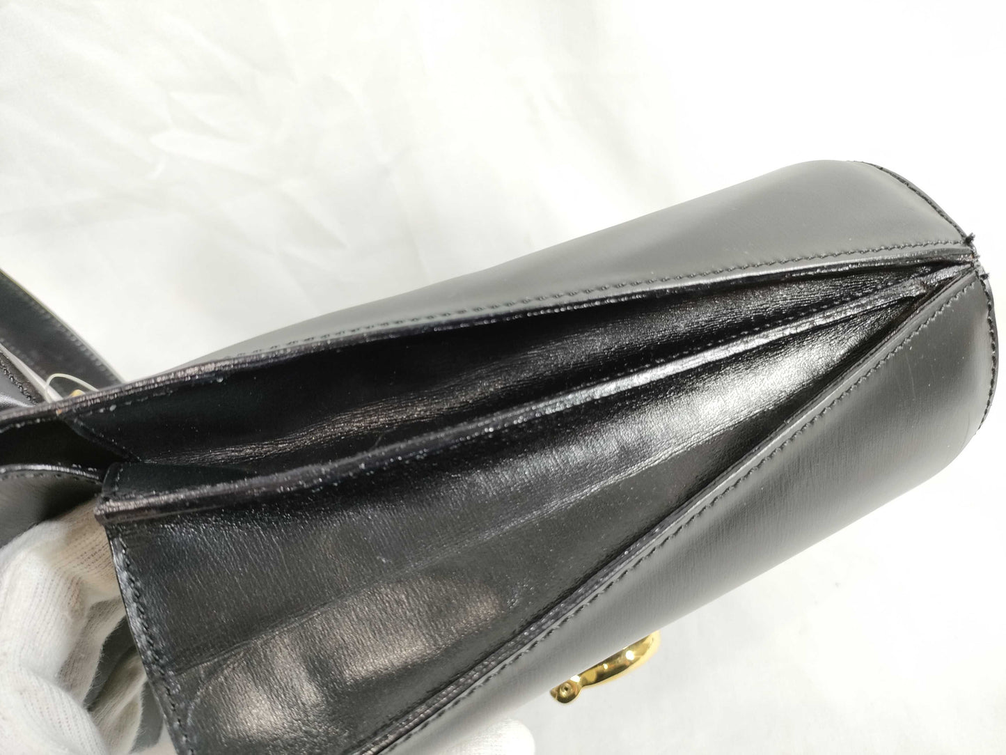 CELINE W-Flap Leather Handbag Handbag