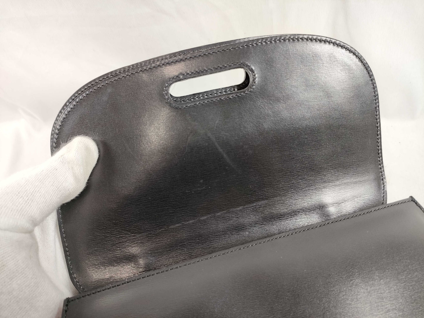 CELINE W-Flap Leather Handbag Handbag