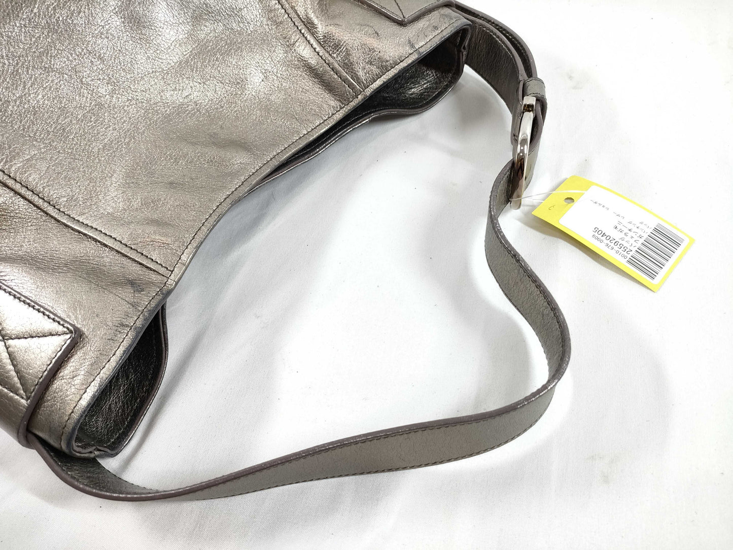 Salvatore Ferragamo Gancini Perforated Leather Shoulder Bag/Handbag